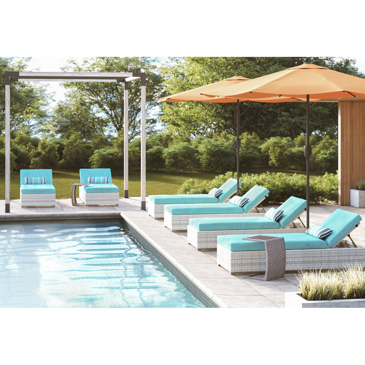 Three Posts™ Kenner Outdoor Rectangular Sunbrella Pillow Cover & Insert